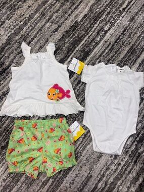 Jumping beans Fish Osh Kosh three-piece lot  size 6 months, 6 to 9 months NWT